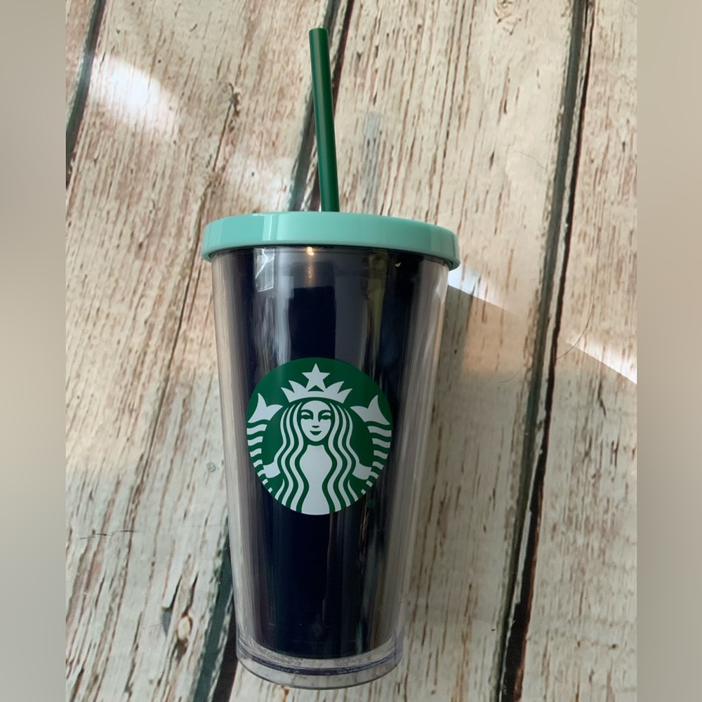 NEW Starbucks‎ Cup Tumbler Reusable Straw - Blue Teal